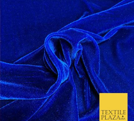 LUXURY High Quality English Plain Stretch Velvet Dress Fabric Over 18 Colours