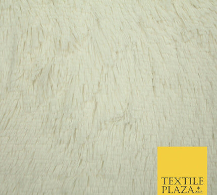 Premium Super Soft Long Hair Pile Fluffy Faux Fur Fabric Material 58" 4 COLOURS