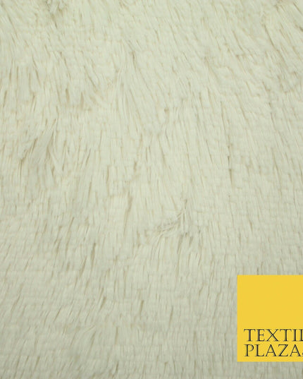 Premium Super Soft Long Hair Pile Fluffy Faux Fur Fabric Material 58" 4 COLOURS