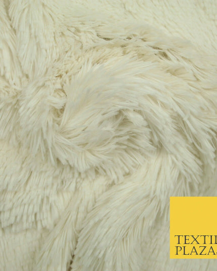 Premium Super Soft Long Hair Pile Fluffy Faux Fur Fabric Material 58" 4 COLOURS