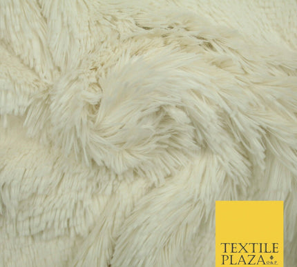 Premium Super Soft Long Hair Pile Fluffy Faux Fur Fabric Material 58" 4 COLOURS