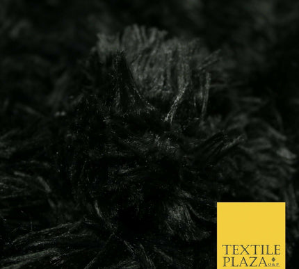 Premium Super Soft Long Hair Pile Fluffy Faux Fur Fabric Material 58" 4 COLOURS
