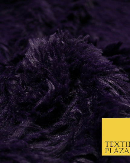 Premium Super Soft Long Hair Pile Fluffy Faux Fur Fabric Material 58" 4 COLOURS