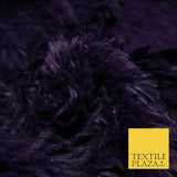 Premium Super Soft Long Hair Pile Fluffy Faux Fur Fabric Material 58" 4 COLOURS