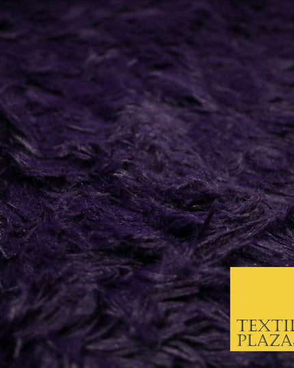 Premium Super Soft Long Hair Pile Fluffy Faux Fur Fabric Material 58" 4 COLOURS