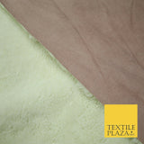 Lush Cream Sherpa Sheepskin Pink Suede Backed Short Pile Faux Fur Fabric 2295
