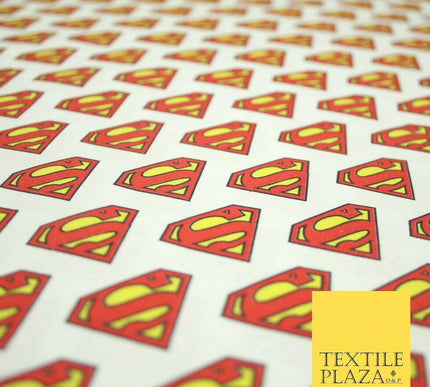 SUPERMAN Badge Logo DC Comic Superhero Digital Print 100% Cotton Fabric 59" 4758