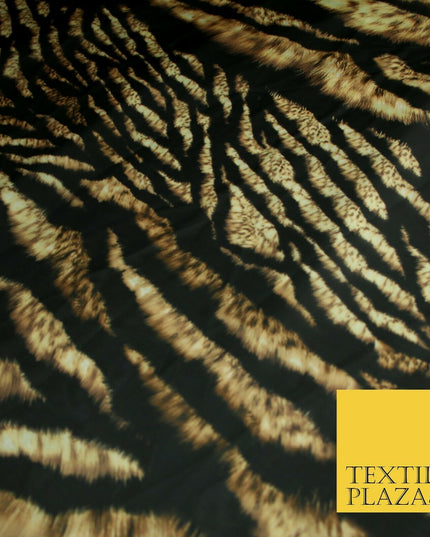 Premium Tiger Snake Scale Animal Printed Silky Sateen Georgette Dress Fabric