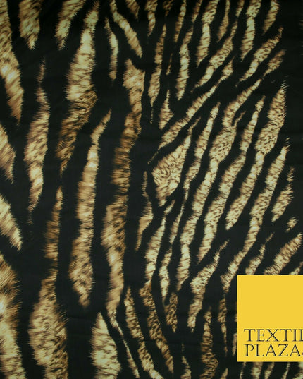 Premium Tiger Snake Scale Animal Printed Silky Sateen Georgette Dress Fabric