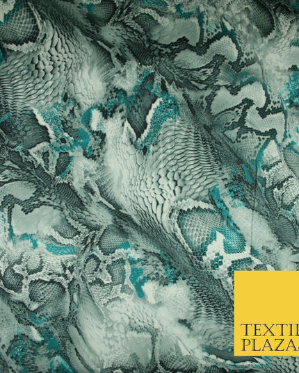 Premium Tiger Snake Scale Animal Printed Silky Sateen Georgette Dress Fabric