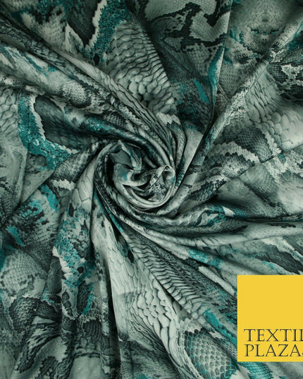 Premium Tiger Snake Scale Animal Printed Silky Sateen Georgette Dress Fabric