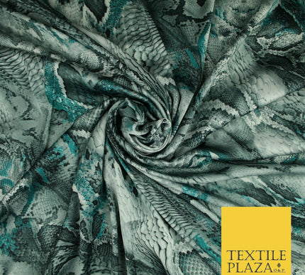 Premium Tiger Snake Scale Animal Printed Silky Sateen Georgette Dress Fabric