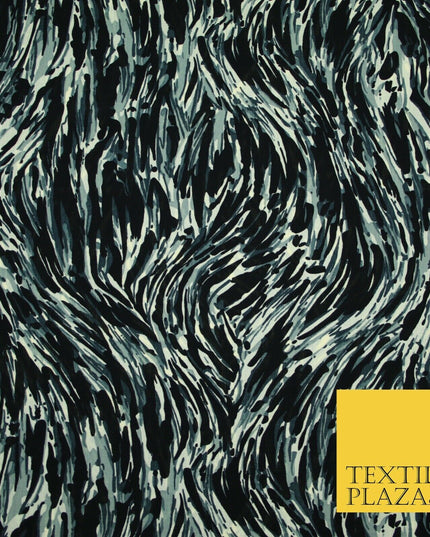 Mix Floral Animal Abstract Printed Fine Crepe Polyester Summer Dress Fabric 58"