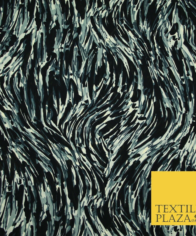 Mix Floral Animal Abstract Printed Fine Crepe Polyester Summer Dress Fabric 58"