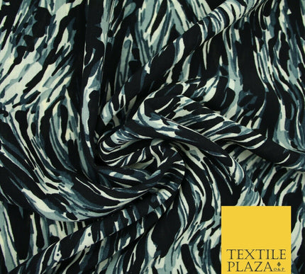 Mix Floral Animal Abstract Printed Fine Crepe Polyester Summer Dress Fabric 58"