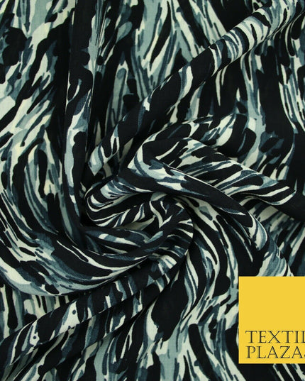Mix Floral Animal Abstract Printed Fine Crepe Polyester Summer Dress Fabric 58"