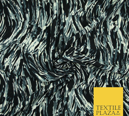 Mix Floral Animal Abstract Printed Fine Crepe Polyester Summer Dress Fabric 58"