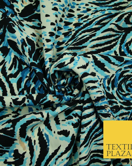Mix Floral Animal Abstract Printed Fine Crepe Polyester Summer Dress Fabric 58"