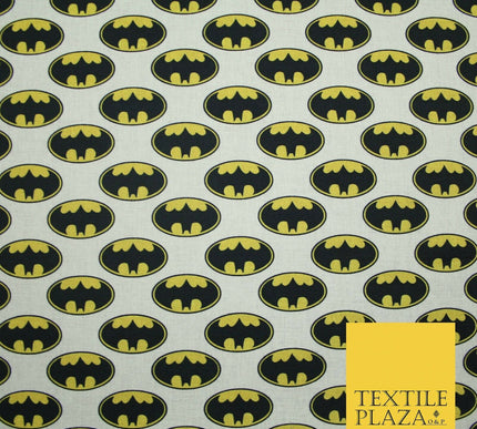 BATMAN Badge Logo Digital Printed 100% Cotton Fabric Superhero DC Comics 60"4754