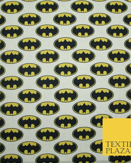 BATMAN Badge Logo Digital Printed 100% Cotton Fabric Superhero DC Comics 60"4754