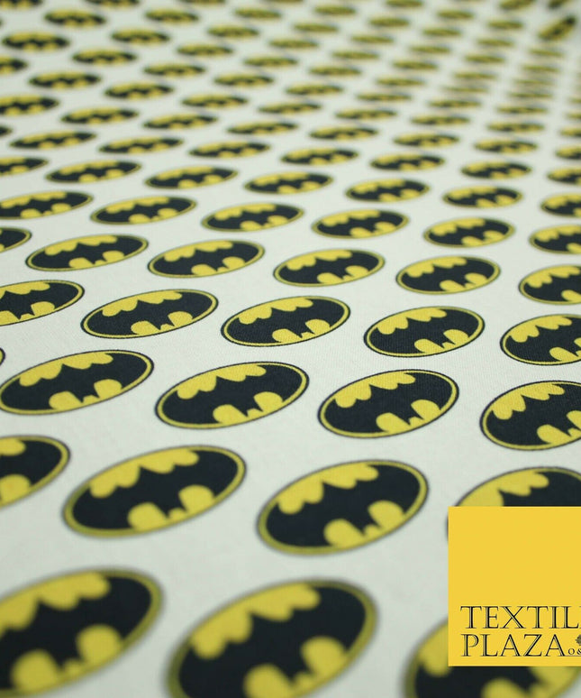 BATMAN Badge Logo Digital Printed 100% Cotton Fabric Superhero DC Comics 60"4754