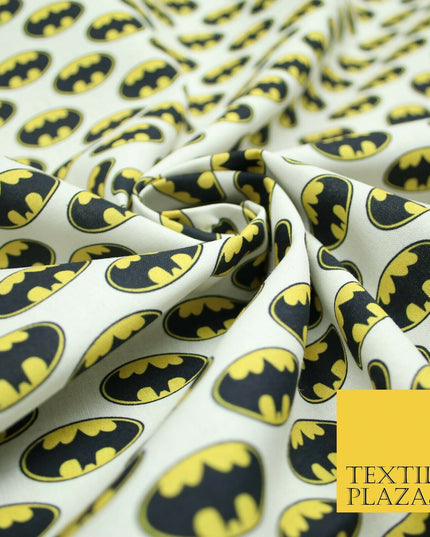 BATMAN Badge Logo Digital Printed 100% Cotton Fabric Superhero DC Comics 60"4754