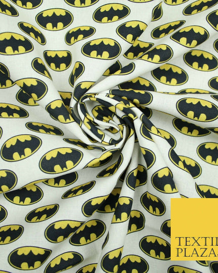 BATMAN Badge Logo Digital Printed 100% Cotton Fabric Superhero DC Comics 60"4754