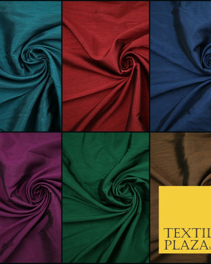 High Quality Soft Faux Dupion Raw Silk Dress Bridal Craft Curtain Fabric 44"
