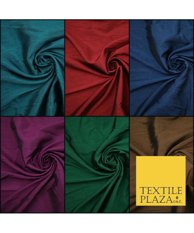 High Quality Soft Faux Dupion Raw Silk Dress Bridal Craft Curtain Fabric 44"