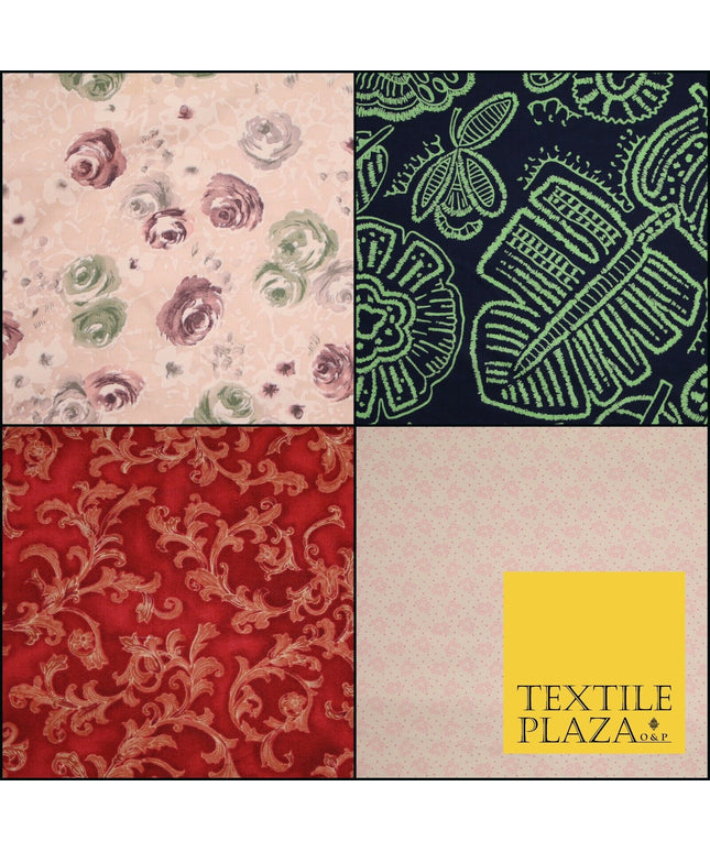High Quality Floral Pure Cotton Lawn Flowers Print Fabric Summer Dress Craft 56"