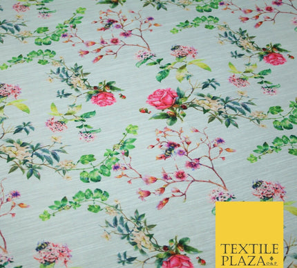 Mix Floral Digital Printed Cotton Feel Polyester Summer Soft Flower Dress Fabric