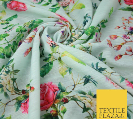 Mix Floral Digital Printed Cotton Feel Polyester Summer Soft Flower Dress Fabric