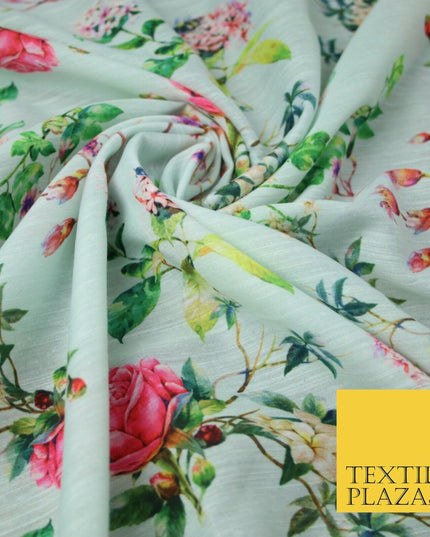 Mix Floral Digital Printed Cotton Feel Polyester Summer Soft Flower Dress Fabric