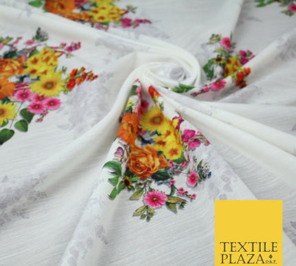 Mix Floral Digital Printed Cotton Feel Polyester Summer Soft Flower Dress Fabric