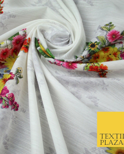 Mix Floral Digital Printed Cotton Feel Polyester Summer Soft Flower Dress Fabric