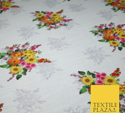 Mix Floral Digital Printed Cotton Feel Polyester Summer Soft Flower Dress Fabric