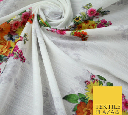 Mix Floral Digital Printed Cotton Feel Polyester Summer Soft Flower Dress Fabric