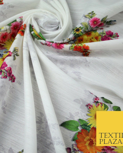 Mix Floral Digital Printed Cotton Feel Polyester Summer Soft Flower Dress Fabric