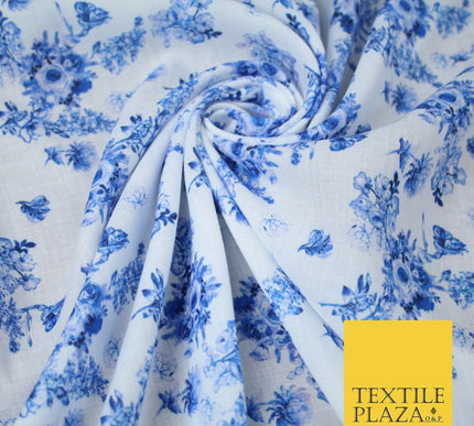 Mix Floral Digital Printed Cotton Feel Polyester Summer Soft Flower Dress Fabric