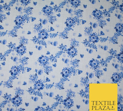 Mix Floral Digital Printed Cotton Feel Polyester Summer Soft Flower Dress Fabric