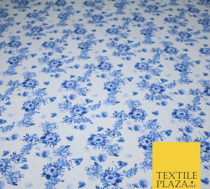 Mix Floral Digital Printed Cotton Feel Polyester Summer Soft Flower Dress Fabric