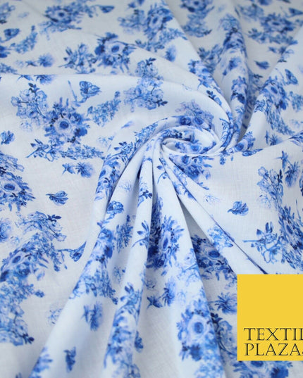 Mix Floral Digital Printed Cotton Feel Polyester Summer Soft Flower Dress Fabric