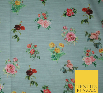 Mix Floral Digital Printed Cotton Feel Polyester Summer Soft Flower Dress Fabric