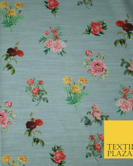 Mix Floral Digital Printed Cotton Feel Polyester Summer Soft Flower Dress Fabric