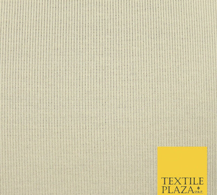 Stone Beige Fine Ribbed Striped Plain Stretch Jersey Fabric Dress Craft 56" 4426