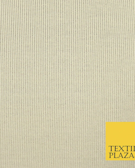 Stone Beige Fine Ribbed Striped Plain Stretch Jersey Fabric Dress Craft 56" 4426