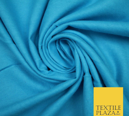 Plain Coloured Winceyette Soft 100% Brushed Cotton Fabric Flannel 90cm 7 COLOURS