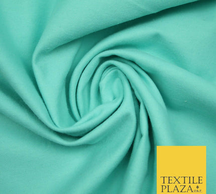 Plain Coloured Winceyette Soft 100% Brushed Cotton Fabric Flannel 90cm 7 COLOURS
