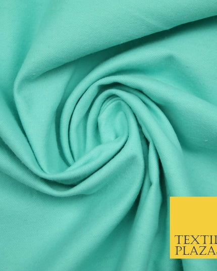 Plain Coloured Winceyette Soft 100% Brushed Cotton Fabric Flannel 90cm 7 COLOURS