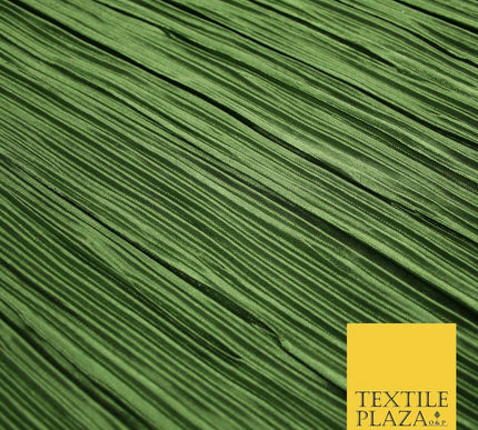 Luxury Pleated Crushed Plisse Satin Stretch Fabric Dress Skirt Trousers 58" Wide